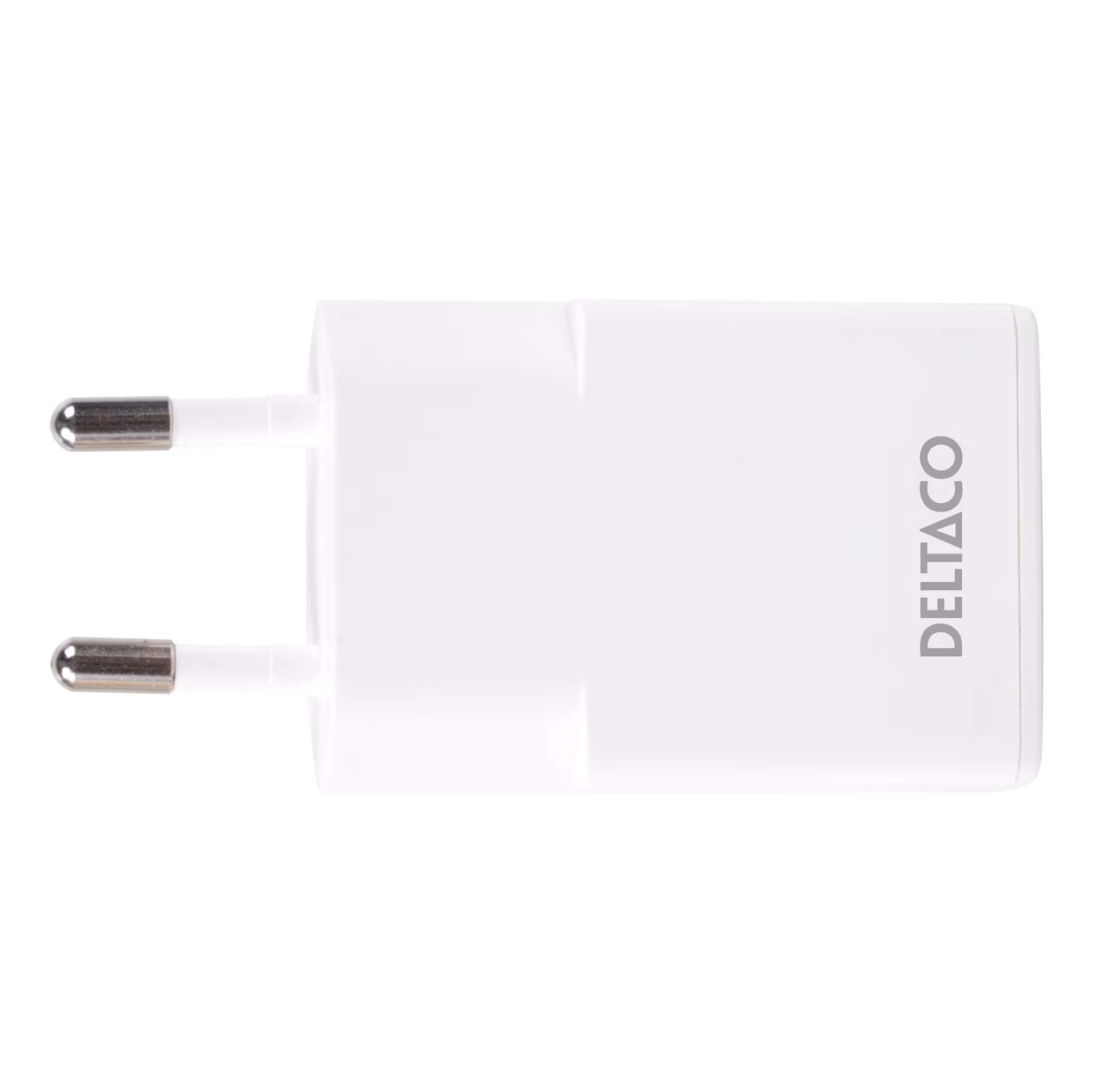 Deltaco USB-C vegglader, 1x USB-C PD 30 W, slank størrelse, støtter PPS
