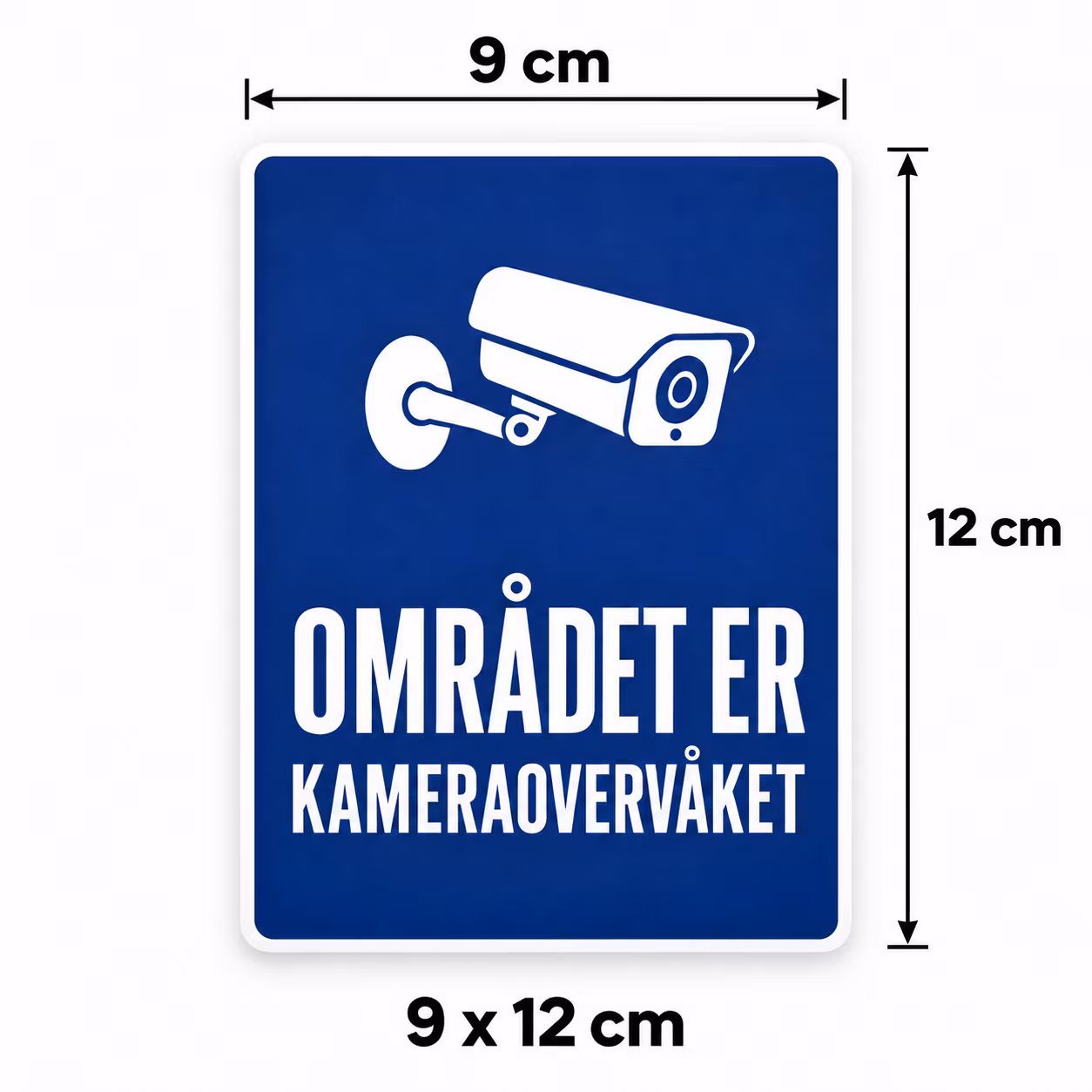 Kameraovervåking-skilt – Plast, selvklebende