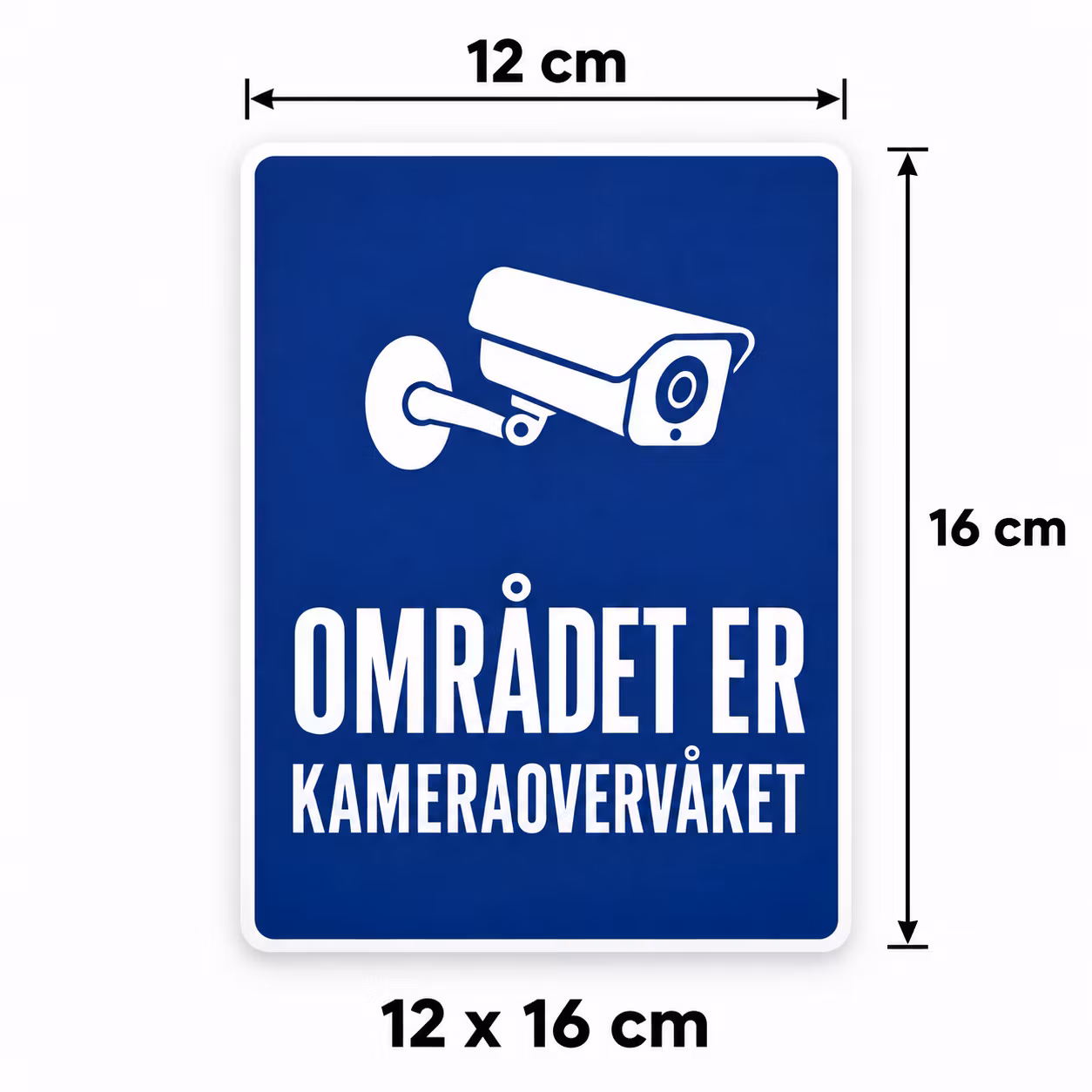 Kameraovervåking-skilt – Plast, selvklebende
