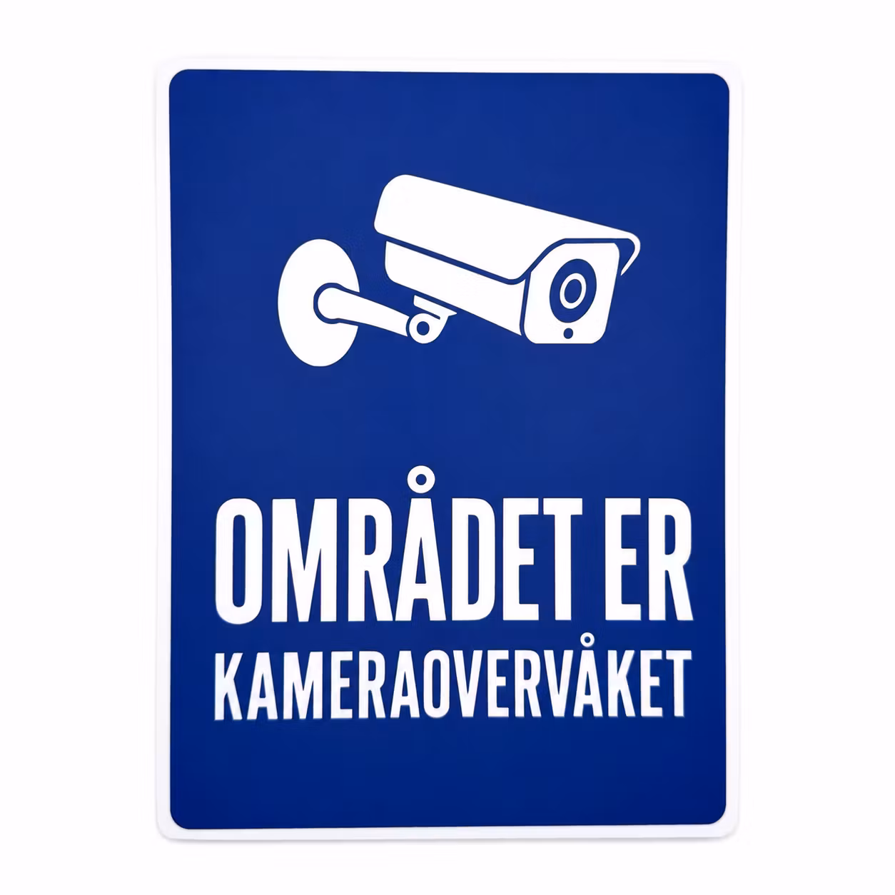 Kameraovervåking-skilt – Plast, selvklebende