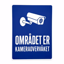 Kameraovervåking-skilt – Plast, selvklebende