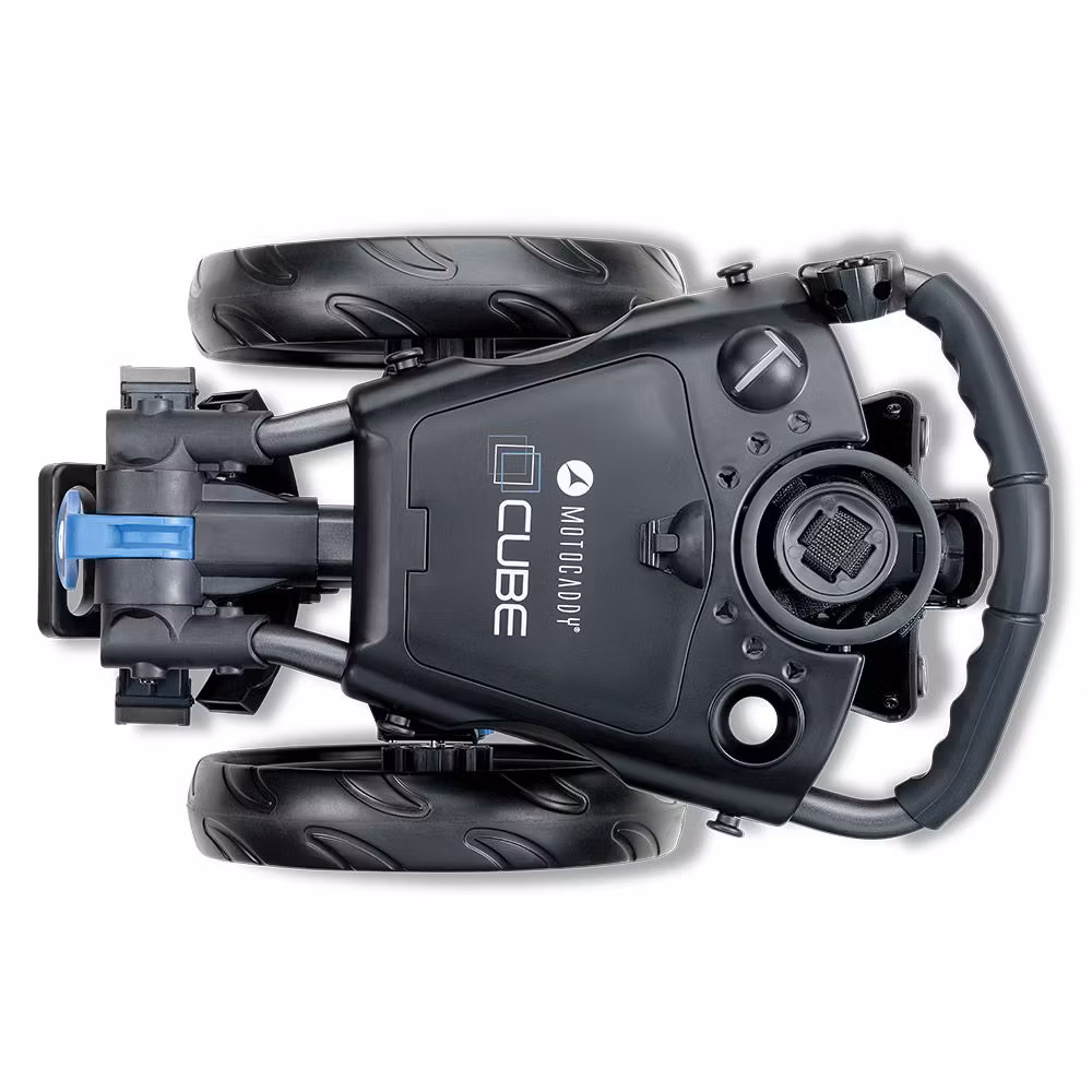Motocaddy Cube Blå, manuell golfvagn