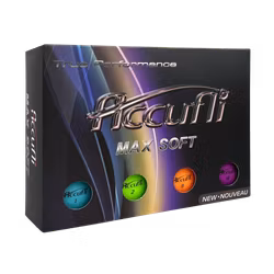 Accufli Max Soft Matte Mix (MT2) 12-pack färgade golfbollar