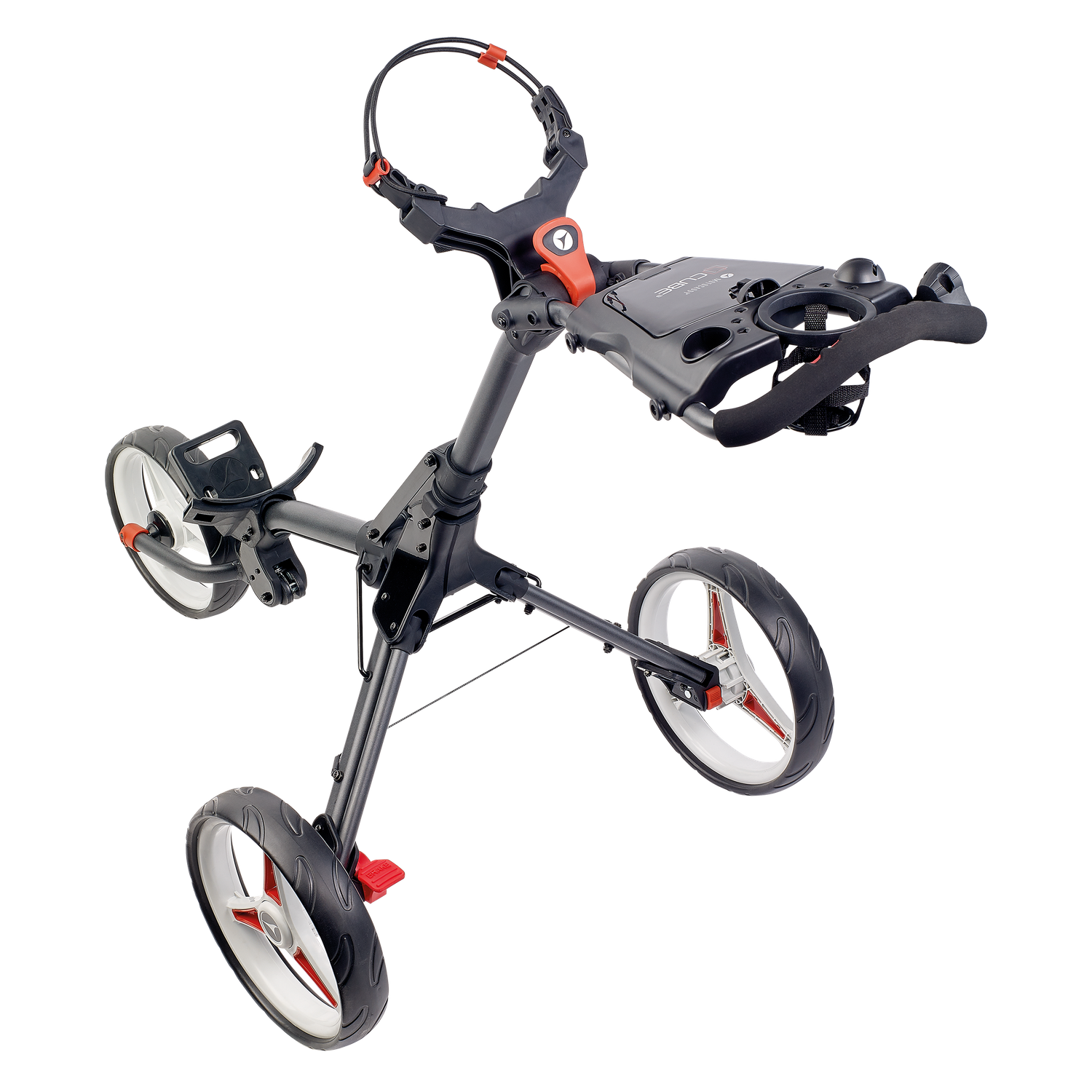 Motocaddy Cube Röd, manuell golfvagn