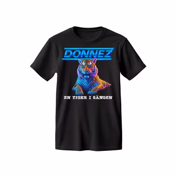 En tiger i sängen T-shirt Svart