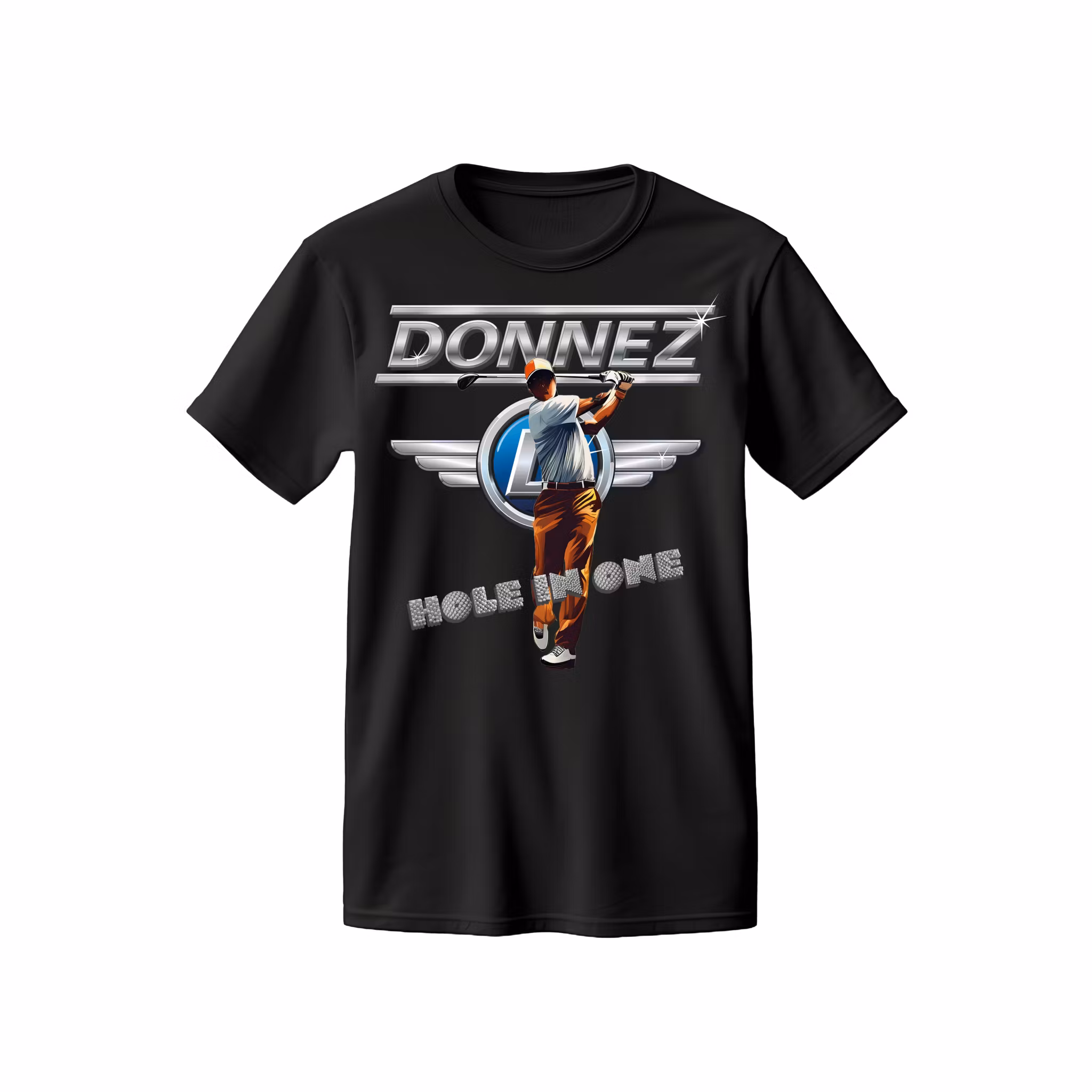 Hole in one T-shirt svart