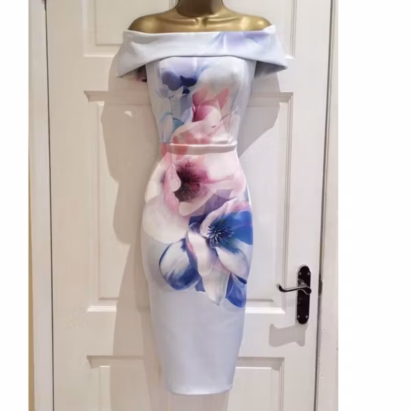 LIPSY Baby Blue Bardot Floral Pencil