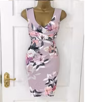 LIPSY-Lilac-Plunge-Neck-Floral-Dress
