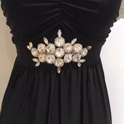 Stunning New Black Strapless Diamante