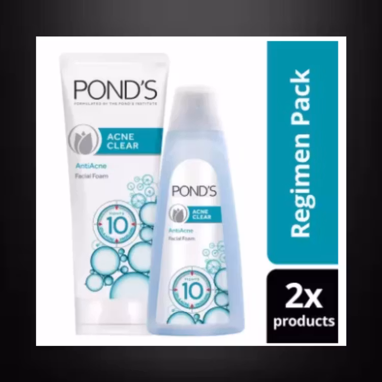 Pond's Acne Clear Cleanse & Tone Regimen Bundle