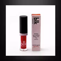 Blk lip  & Cheecj water tint orange