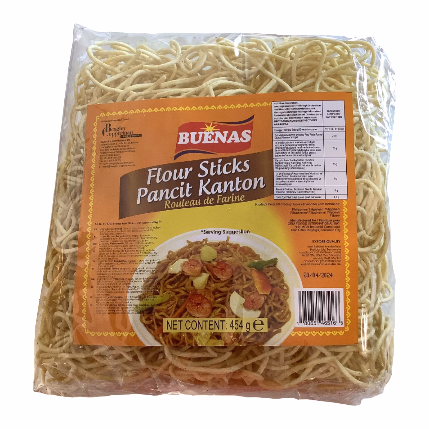 Buenas Flour Sticks Pancit Kanton 454g