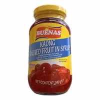 Buenas Red Kaong Red Sugar Palm  in Extra Heavy Syrup 340g