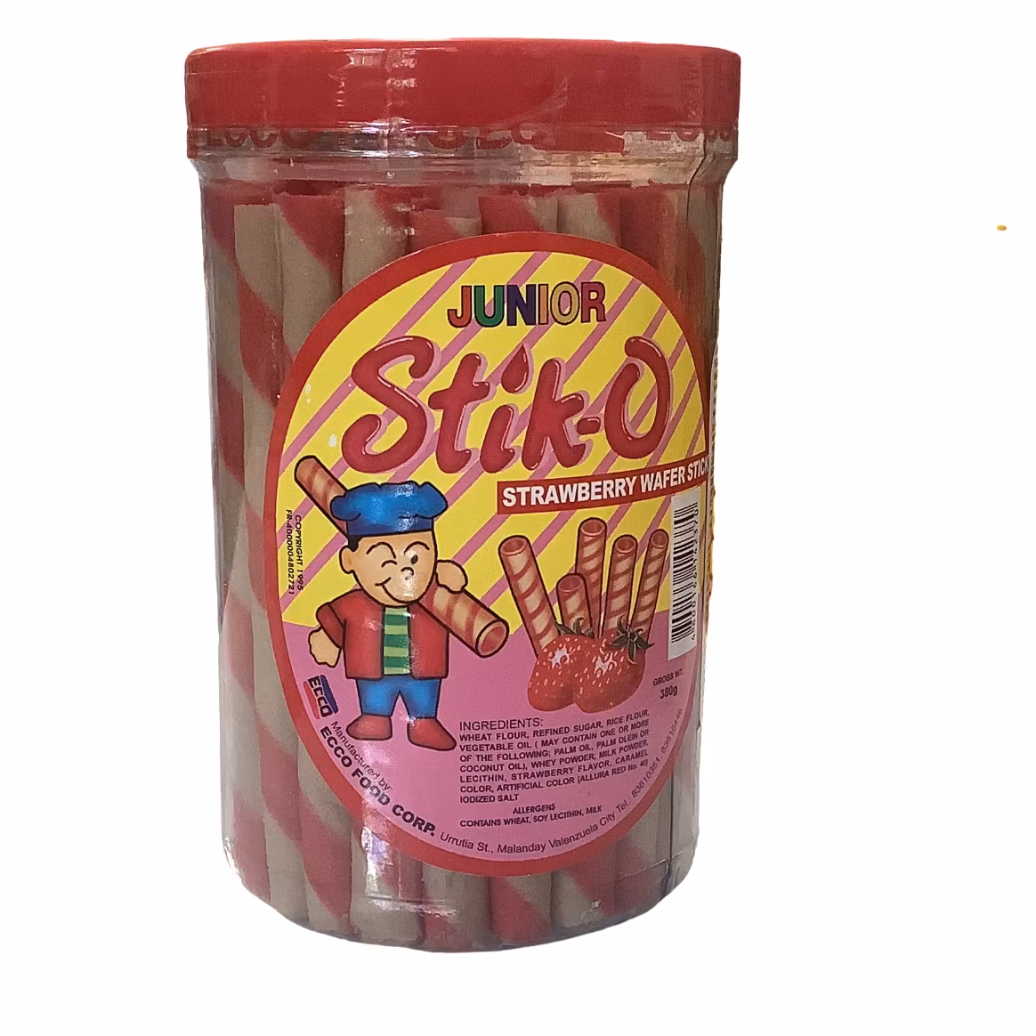 JUNIOR STik-O  STRAWBERRY WAFER Stick  380g