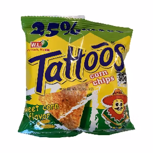 Tattoos corn chips sweet corn flavor 30g