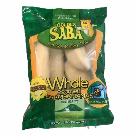 Golden saba whole steamed saba bananas 454g (pick up only)
