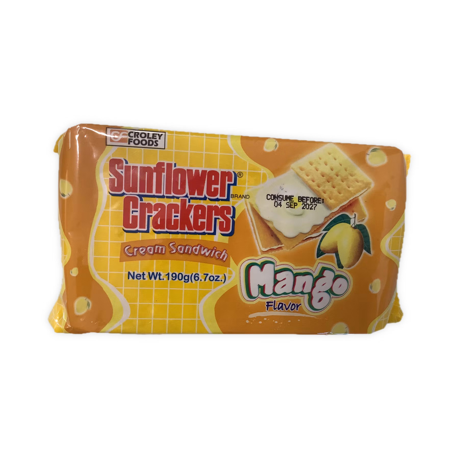Sunflower crackers cream sandwich Mango flavor 190g