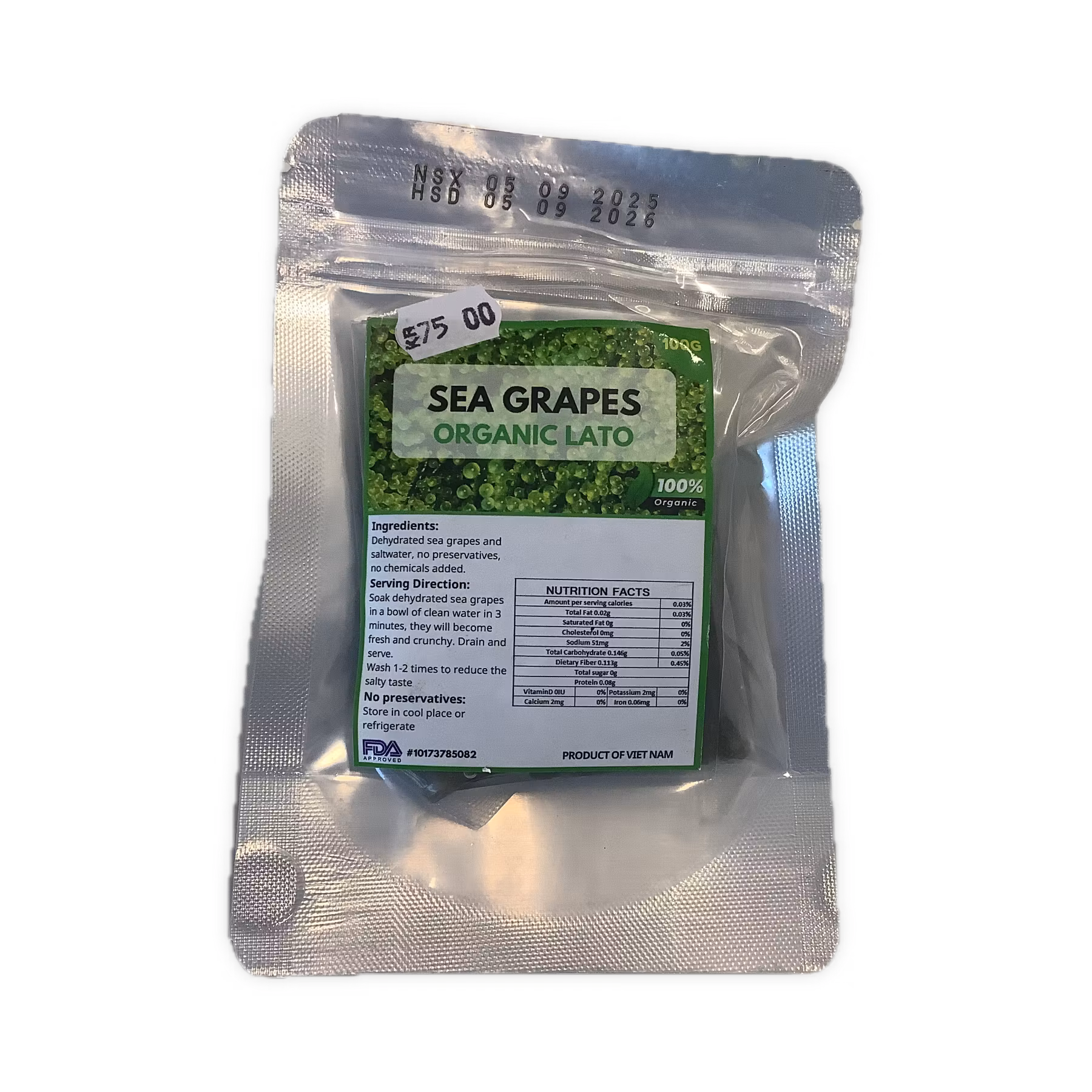 Sea grapes organic lato 100g