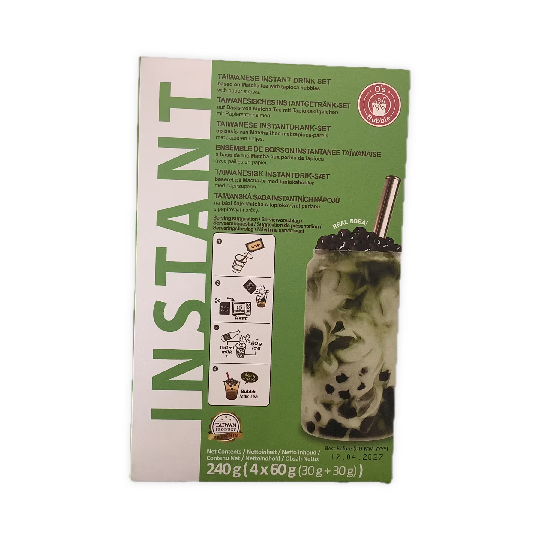 Instant marbling boba kit matcha 240g