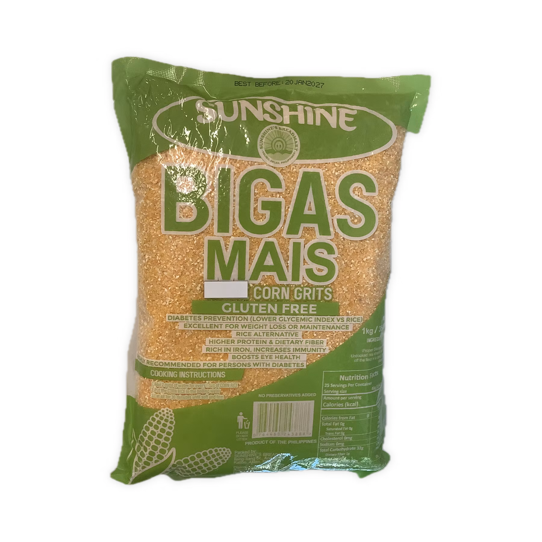 Bigas mais gluten free 1kg yellow