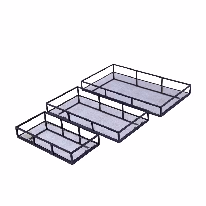 Vintage svart bricka stor