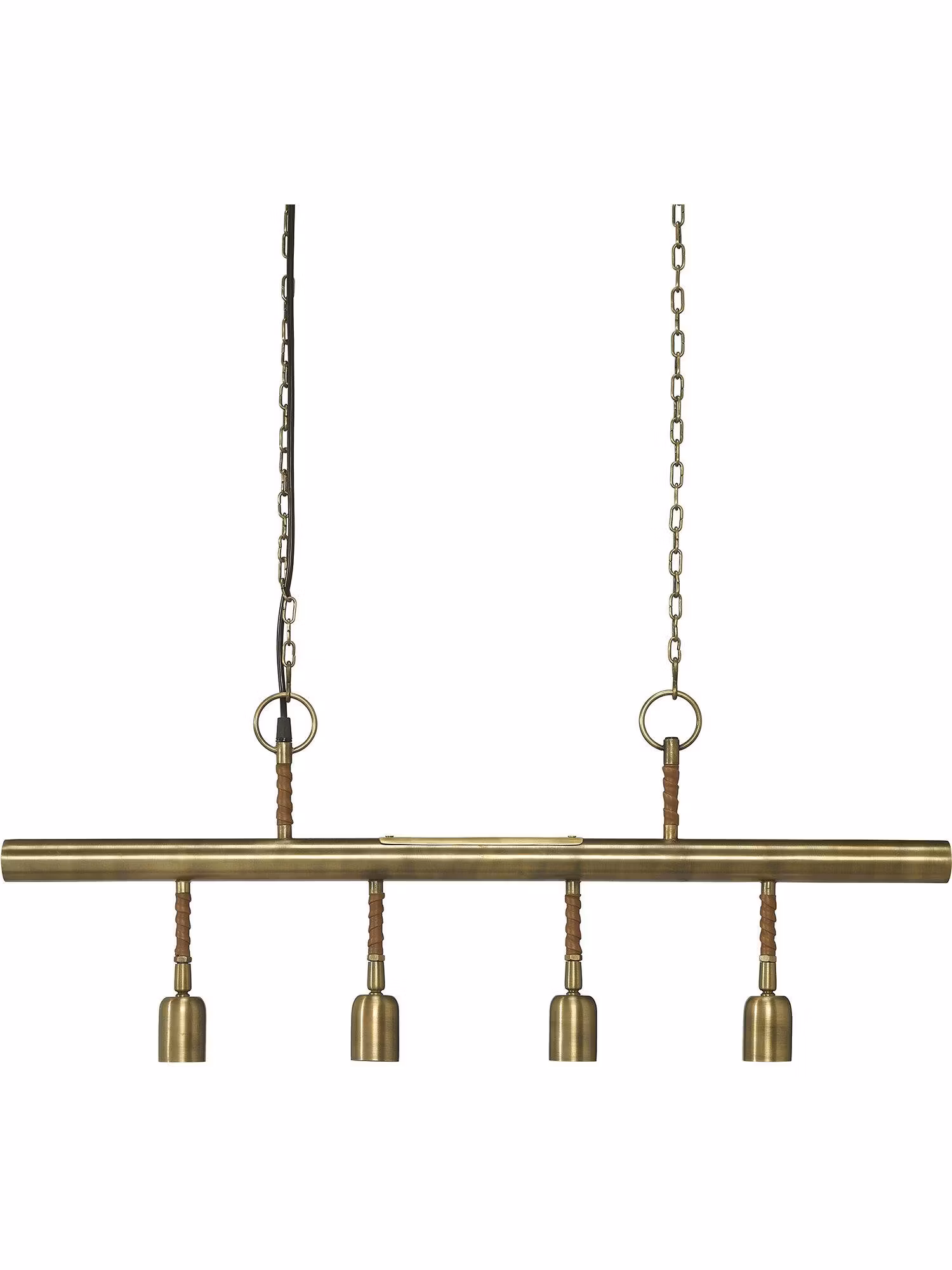 Nora taklampa 4-l Antikmässing 82,5cm