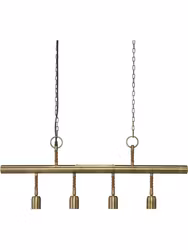 Nora taklampa 4-l Antikmässing 82,5cm