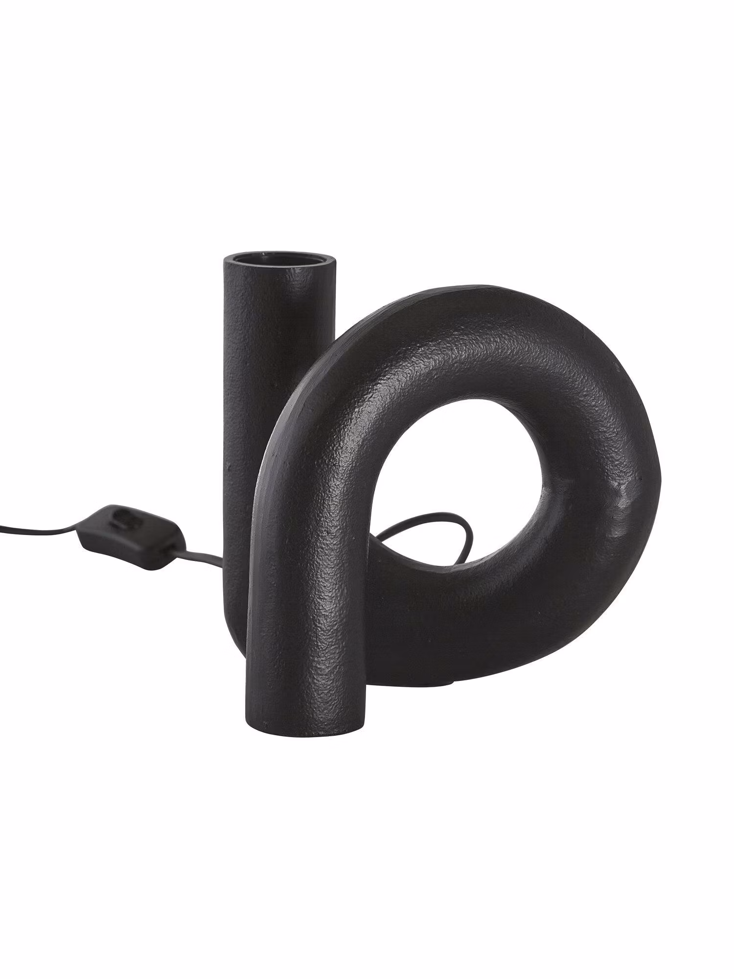 Notice Swirl lampfot Råsvart 18cm