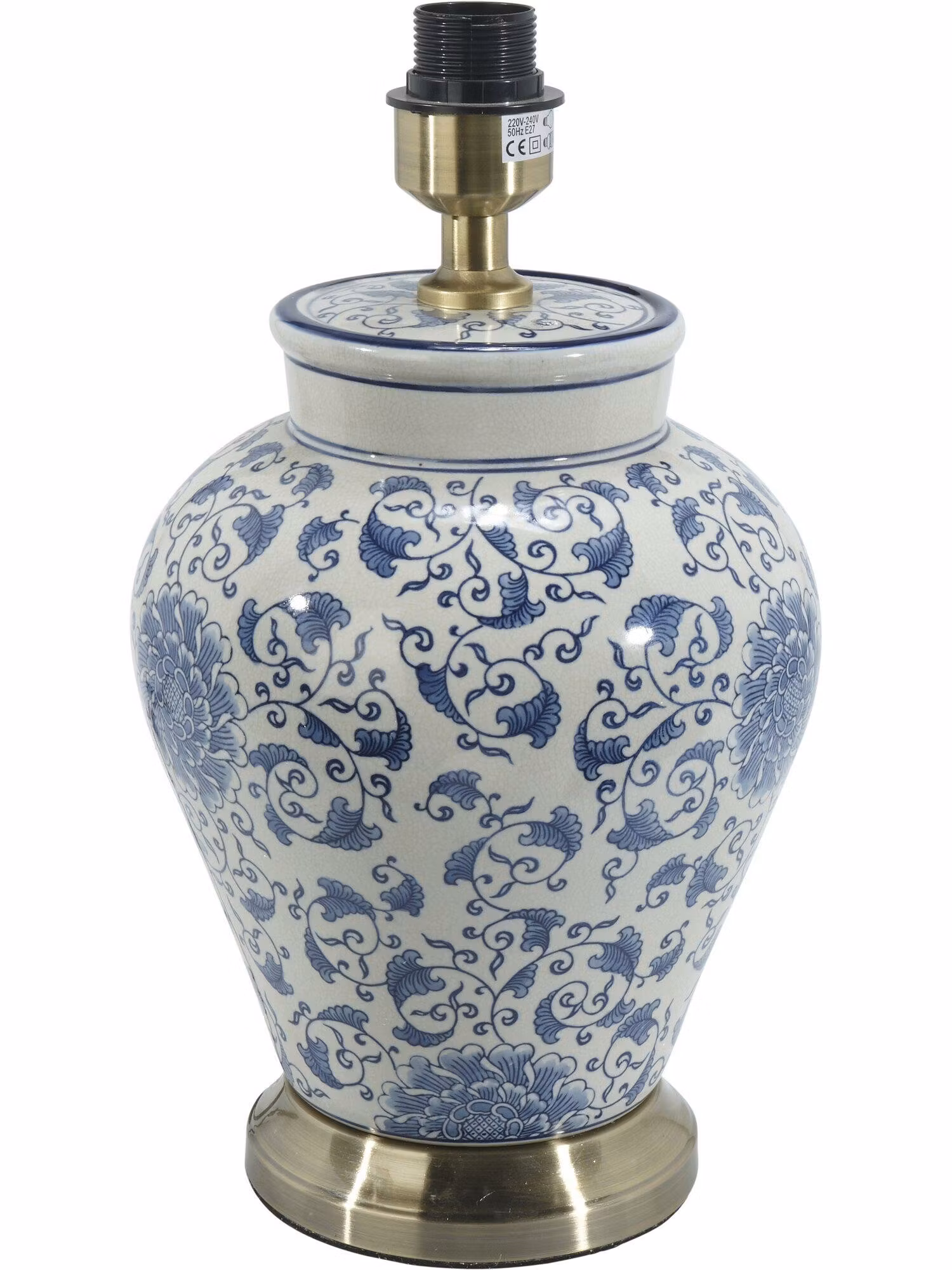 Fang Hong Lampfot Vit/Blå 38cm