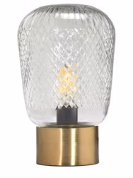 Juliette bordslampa Klar/mässing 21cm