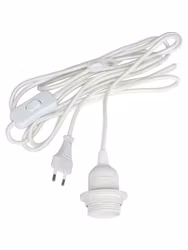 Sladdställ textil VI med brytare E27 3,5m