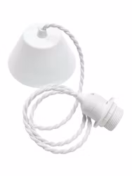 Takupphänge tvinnad Vit sladd 1,2m