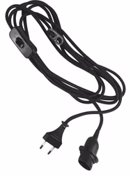 Sladdställ textil SV 3,5m med brytare E14