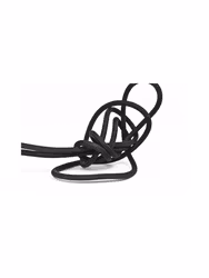 Textilkabel Svart 5m