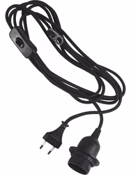 Sladdställ textil SV 3,5m med brytare E27