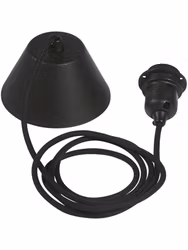 Takupphänge textil Svart 2,1m