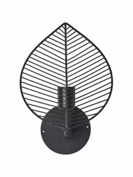 Elm vägglampa Svart 33cm