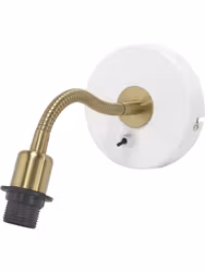 Cia vägglampa E14 Vit/Mässing 27cm