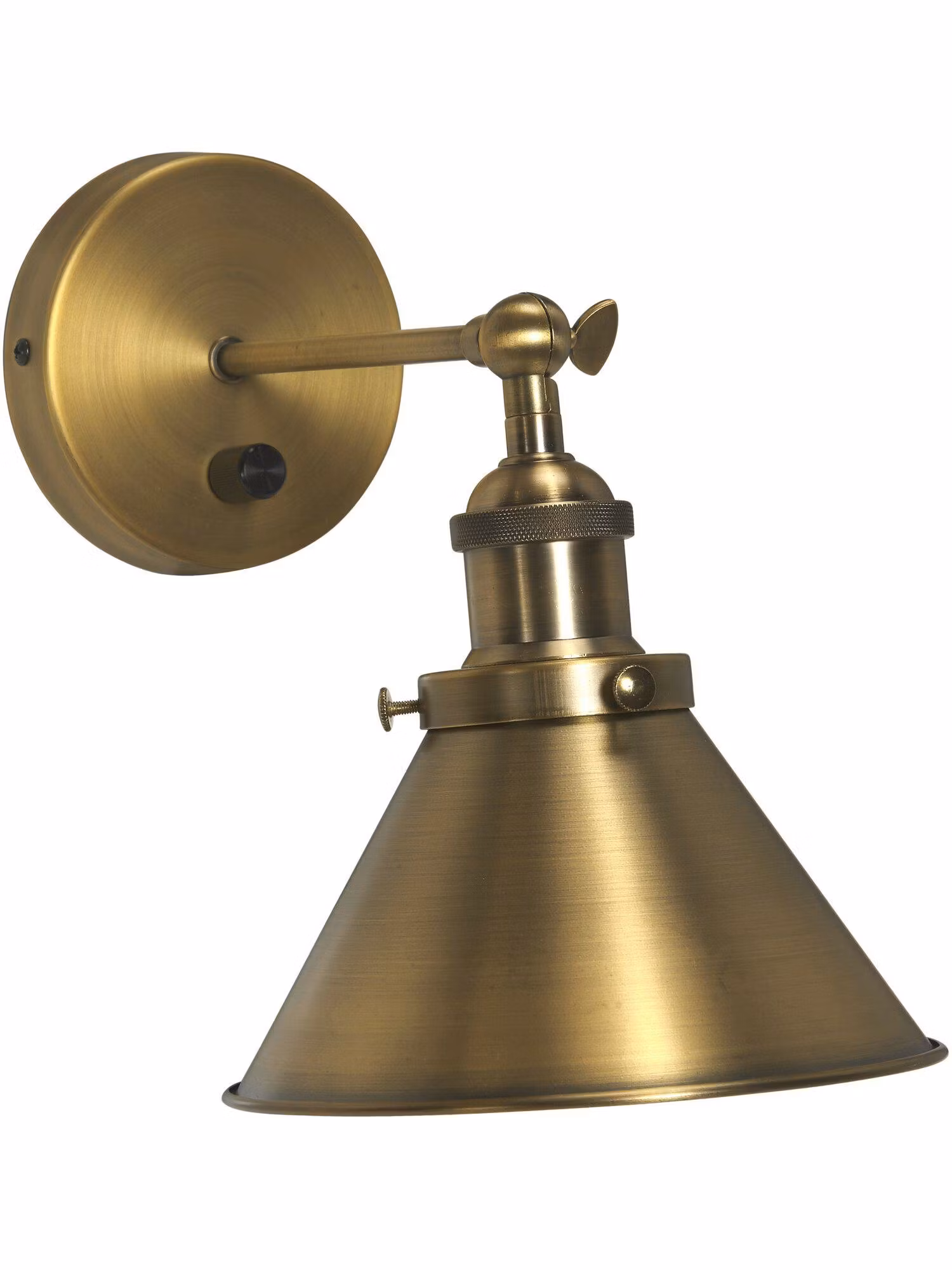 Anton vägglampa Antikmässing 18cm