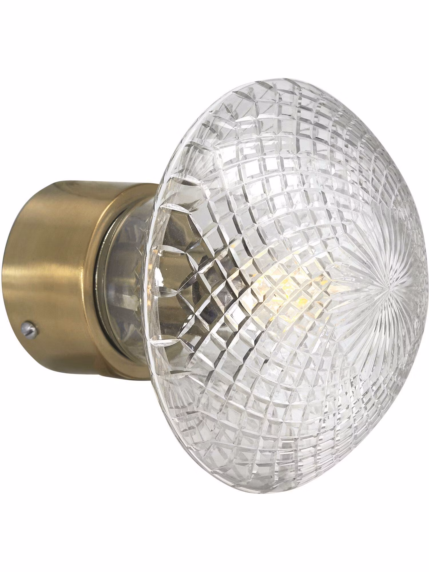 Juliette vägglampa Klar/mässing diam 16