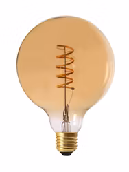 Elect Spiral LED Fil Globe Gold 125mm