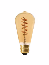 Elect Spiral LED Fil Edison Gold 64mm