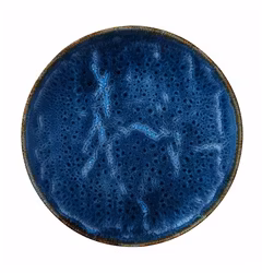 Tallrik flat rund 17cm blå