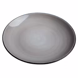 Tallrik rund handmålat beige 19cm