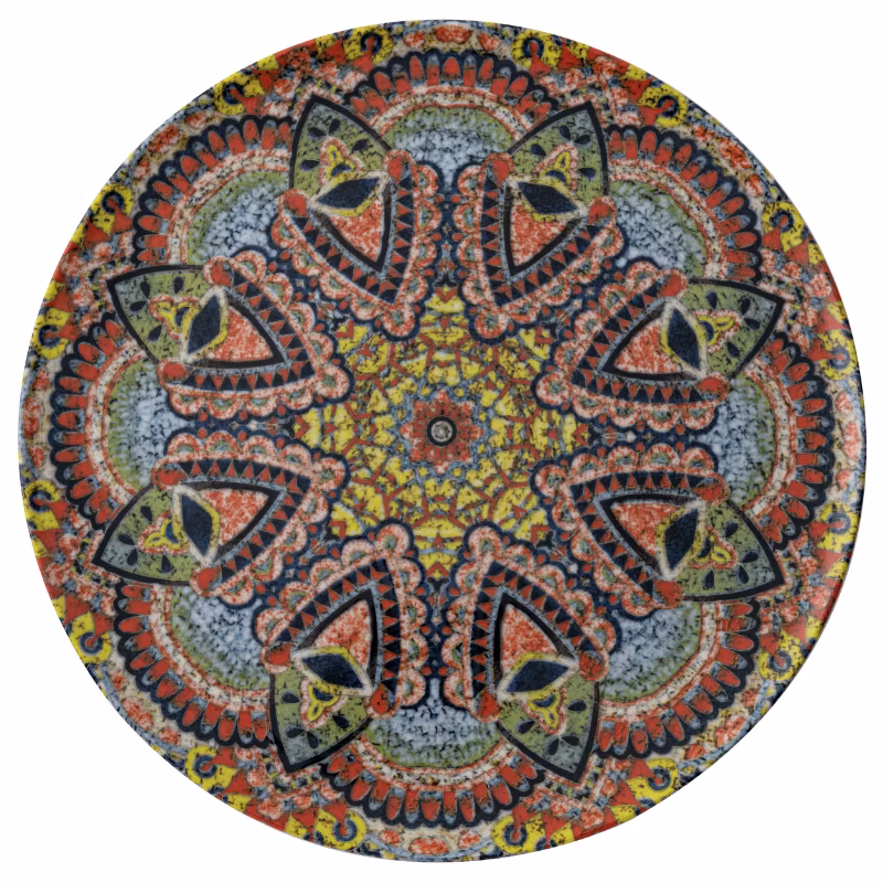 Tallrik flat rund Mandala C 32cm