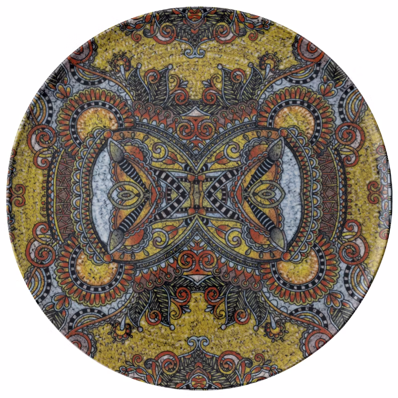Tallrik flat rund Mandala D 32cm
