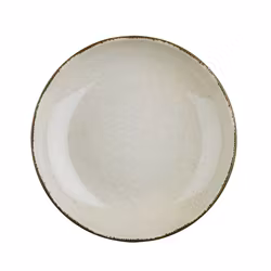 Tallrik djup rund 21cm beige