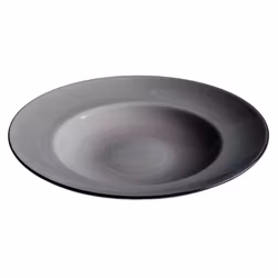 Tallrik djup rund handmålat beige 29cm