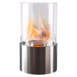 Sundby Lykta rund rostfri bioetanol höjd 28 cm