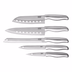 Calgary Knivset i stål 5 knivar japansk kock bröd allkniv skal